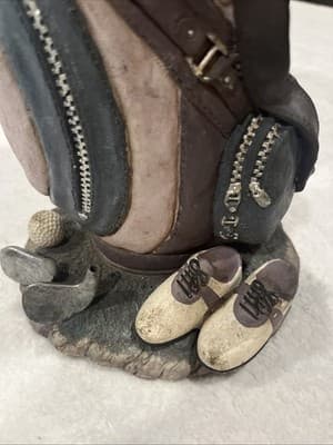 Golf Heavy Ceramic Bird Bath With Shoes, Bag, Ball And Putters 10.5” Tall X7.5” - Thumbnail 5