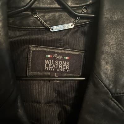 WILSONS Leather Jacket Pelle Studio Button Up Thinsulate Women’s L - Thumbnail 3