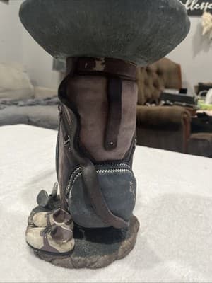Golf Heavy Ceramic Bird Bath With Shoes, Bag, Ball And Putters 10.5” Tall X7.5” - Thumbnail 6