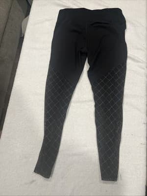 Victoria Secret Black And Gold Sheer Leggings Size Large Women’s Sport Activewea - Thumbnail 5