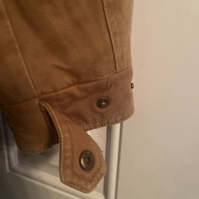 Women’s Tan Winter Coat With Fur Hood Full Zip With Pockets Medium - Thumbnail 6