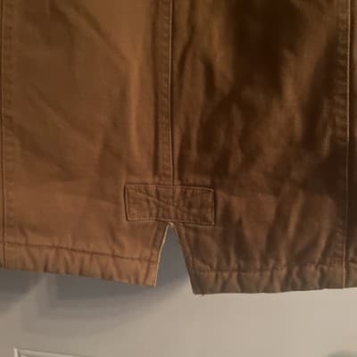 Women’s Tan Winter Coat With Fur Hood Full Zip With Pockets Medium - Thumbnail 5