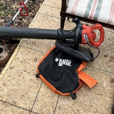 12A Electric 3-in-1 Leaf Blower Vacuum Mulcher 250MPH 400CFM with Bag - Image 1