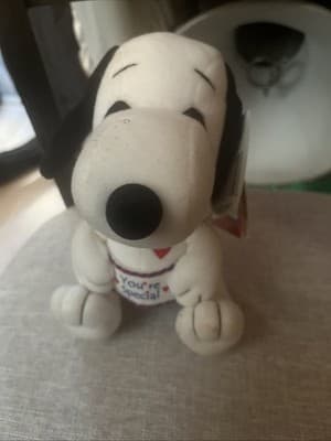 Baby Snoopy Best Friends Squeaking 50th Anniversary Plush Valentines Day 7” Tags - Image 1