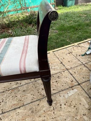 Vintage Bombay Company Side Bench With Are Rest And Detailed Design - Thumbnail 2