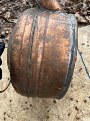 Antique Copper Kettle Farmhouse Decorative Large Teapot No Lid Top - Thumbnail 5