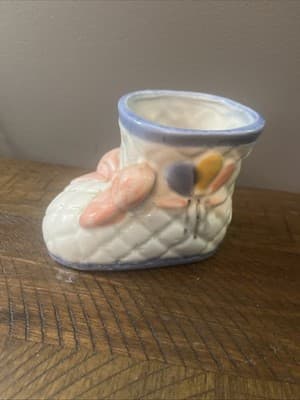 Vintage Relpo Ceramic Baby Bootie Planter - Thumbnail 3