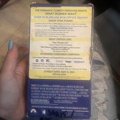 Paramount What Women Want VHS Comedy Romance Mel Gibson Helen Hunt 2000 - Thumbnail 2