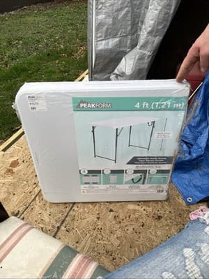 4 FT Folding Table, Plastic Portable Tables for Dining Parties Card Picnic Ca... - Image 1