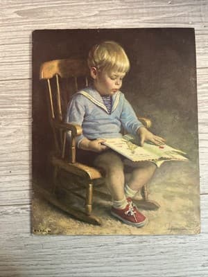 Vintage James Ingwersen Framed/Signed Lithography"Gary Boy"Portrait/Still Life - Image 1