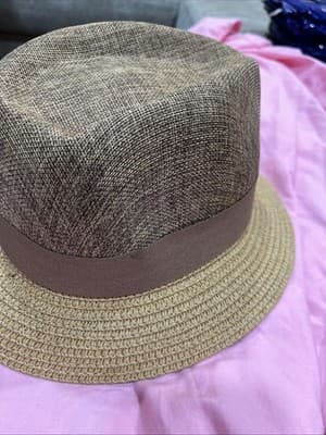 Stacy Adam’s Men’s Medium Sized Fadora Beige With Feathers Polyester - Thumbnail 3