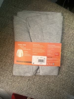 Hanes Reversible Tagless Med.Thermal Waffle Knit Crew Neck Long Sleeve Shirt NWT - Thumbnail 2