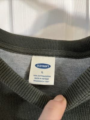 Old Navy Green Cotton Men’s Sweater Size Large - Thumbnail 2