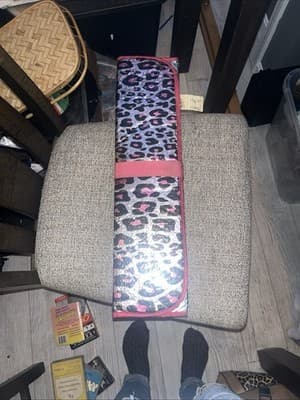 Pink Leopard Front Windshield Sun Shade Accordion 57" x 27" - Image 1