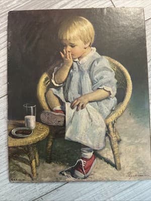 Framed James Ingwersen Art Prints *Gretchen & Gary" Boy Reading Girl Eating 1973 - Image 1