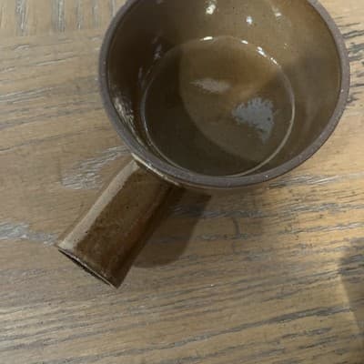 Vintage Ceramic Earthenware Soup Crock with Handle No chips or cracks. - Thumbnail 4