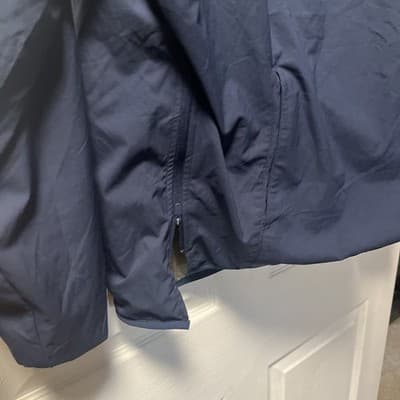 Adidas Large Navy And Grey Hooded Pullover Zip Up Sides - Thumbnail 2