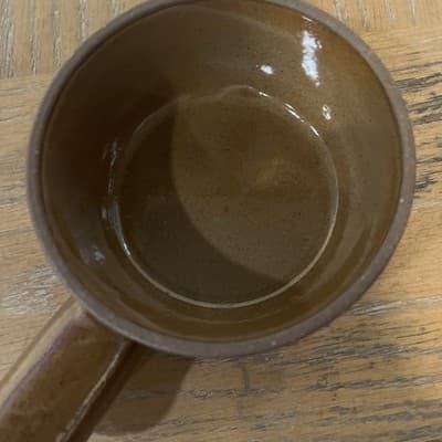 Vintage Ceramic Earthenware Soup Crock with Handle No chips or cracks. - Thumbnail 3