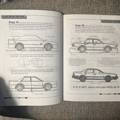 Draw Cars Step By Step - Paperback By Doug Dubosque - GREAT CONDITION - Thumbnail 3