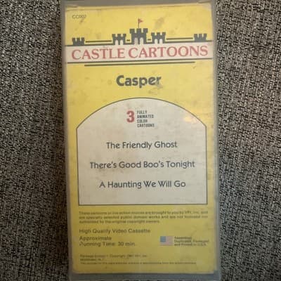 Vintage 1987 - Casper - VHS - 30 Minute - Castle Cartoons Classic OSchool - Thumbnail 3