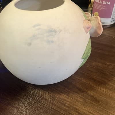 VINTAGE TELEFLORA CERAMIC BALL VASE ROSE FLOWER Designed By Cathi - Thumbnail 4