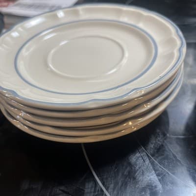 Cordella Bluet Stoneware Lot of 5 Saucer Plates 6" - Thumbnail 3