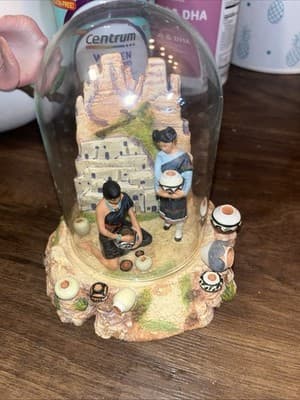 The Pride Of Hopi Collection Hand Painted Limited Edition Glass Globe Natives - Thumbnail 2