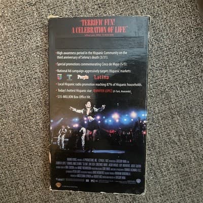 * RARE * Selena Movie - Full Length Screening Copy VHS, Selena Quintanilla, 1997 - Thumbnail 3