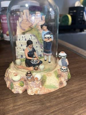 The Pride Of Hopi Collection Hand Painted Limited Edition Glass Globe Natives - Thumbnail 3