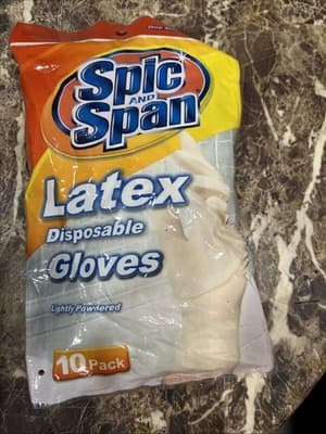 Spic And Span Latex Disposable Gloves 10 Pack - Image 1