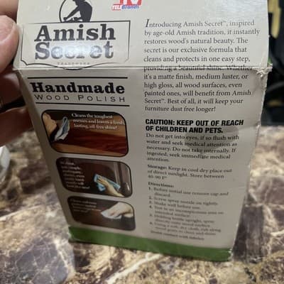 AMISH SECRET Handmade Wood Polish “AS SEEN ON TV” Spray Bottle & Sealed 12 oz - Thumbnail 5