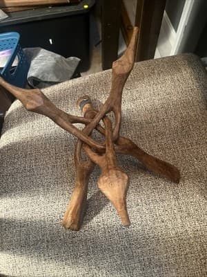 Hand carved wooden Tripod - Image 1