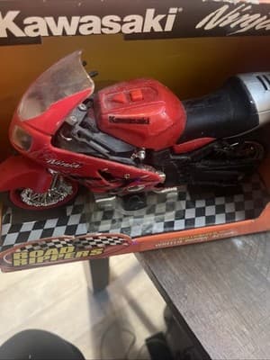 Toy State Industrial Kawasaki Motorcycle Ninja Red Road Rippers ZX-10R Wheelie - Thumbnail 3