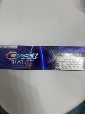 Crest 3D White Charcoal Teeth Whitening Toothpaste, Mint, 3.8 oz - Image 1