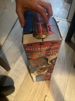 Polyfect Vintage Millennium Robot, 16” Tall. Works. Missing Gun And Blade - Thumbnail 3