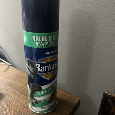 One (1) Jurassic World Dominion BARBASOL Aloe VELOCIRAPTOR Limited 10.5oz Can - Image 1