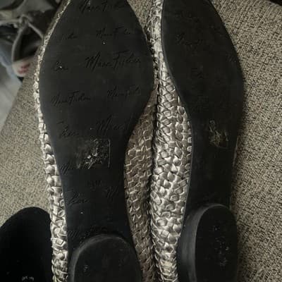Women’s Silver Flats Size 9.5M Woven By Mark Fisher Brand - Thumbnail 6