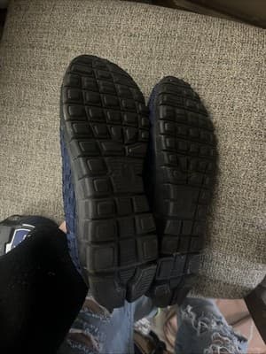 Corkys Featherlite "Double Up" Woven navy blue Memory Foam Slip On Shoes-Sz 10 - Thumbnail 6