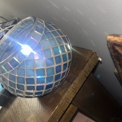 KOHLS Mosaic 11.3 oz Scented Round Candle Frosted Snowflakes Scent 5" Used 1x - Thumbnail 4