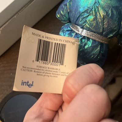 Intel Inside Blue Bunny People Spaceman Plush Figure 1997 New With Tags - Thumbnail 10