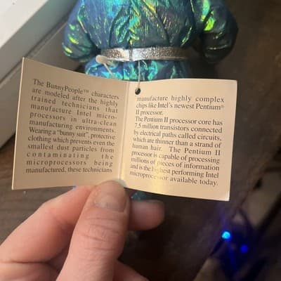 Intel Inside Blue Bunny People Spaceman Plush Figure 1997 New With Tags - Thumbnail 9