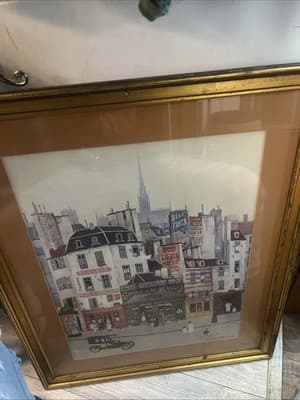 Michel Delacroix "Les Halles" Print Framed 29 X 36 - Image 1