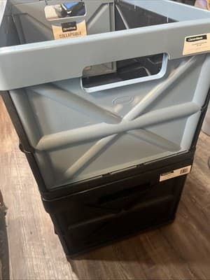 Collapsible Storage Bin Without Lid Clever Made 20 X 14 X 11 75 Lb Capacity (2) - Image 1