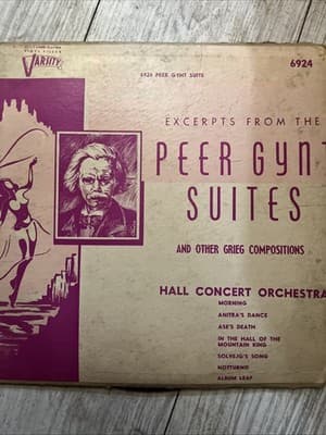 Varsity 6924 Pier Gynt Suite 33 Record Cover Case Only - Image 1
