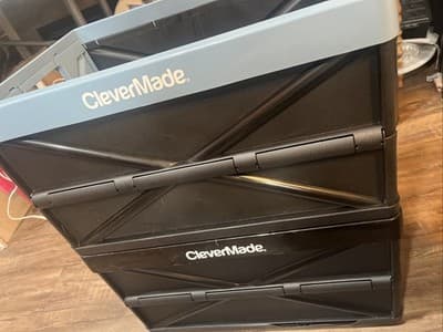 Collapsible Storage Bin Without Lid Clever Made 20 X 14 X 11 75 Lb Capacity (2) - Thumbnail 3