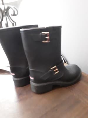Womens TOMMY HILFIGER Blue Double Strap Rain Boots! Size 9 -JM - Thumbnail 7