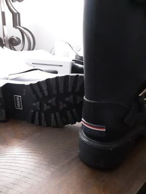 Womens TOMMY HILFIGER Blue Double Strap Rain Boots! Size 9 -JM - Thumbnail 4