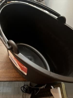 Easy Pour 12 Quart Black Bucket Oblong Shape For Most Mops Has Handle Midwood - Thumbnail 2