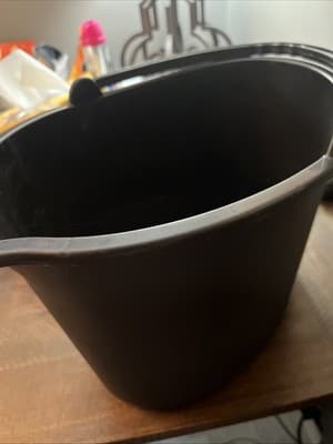 Easy Pour 12 Quart Black Bucket Oblong Shape For Most Mops Has Handle Midwood - Thumbnail 3