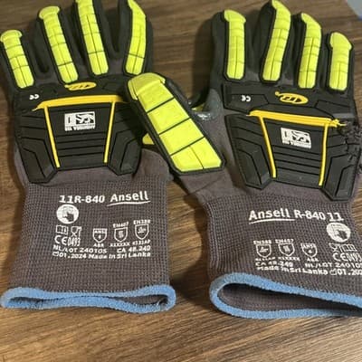 Ansell Ringers Light Duty Industrial Gloves Palm Coated 11R-840 Size 11 - Thumbnail 3